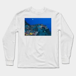 Manarola at Dusk, Cinque Terre Long Sleeve T-Shirt